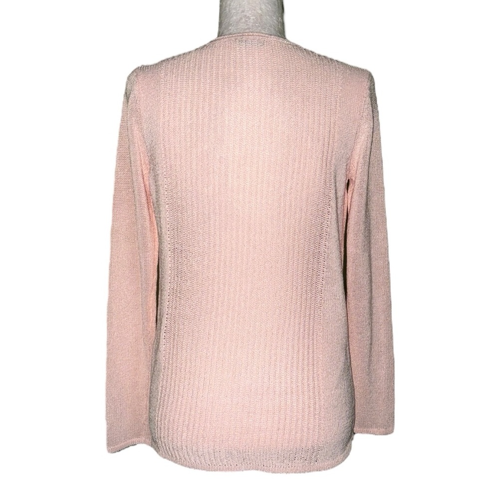 J. McLaughlin Donovan Light Pink Knit Pullover V-Neck Sweater - S - Picture 7 of 12